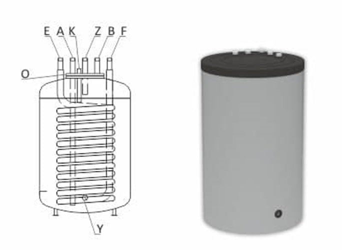 150 litre sanitary hot water tank