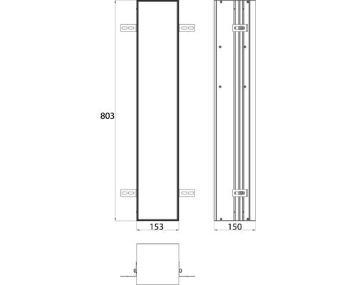 WC module asis plus concealed removal top 803 mm stop right 975611011
