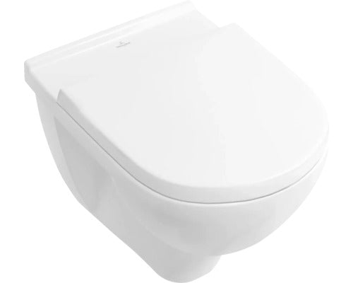 wall-mounted WC set washdown open flush rim white glossy with WC seat 5660HR01