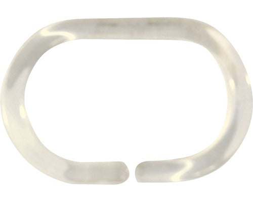 Plastic rings for shower curtain transparent 12 pieces