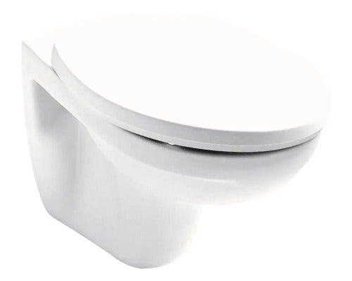 wall-mounted WC Eurovit washdown with flushing rim white glossy without WC seat V390601