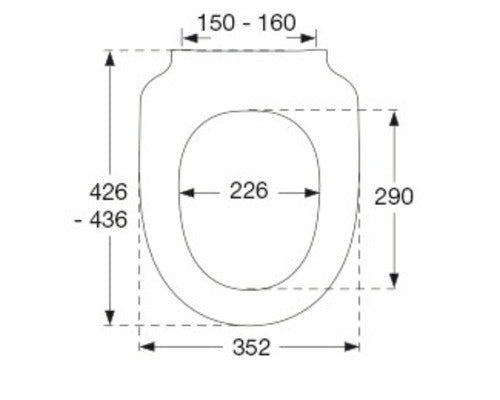 Toilet seat Uni D for Geberit formerly Keramag iCon + Renova No. 1 white with automatic lowering and lift-off