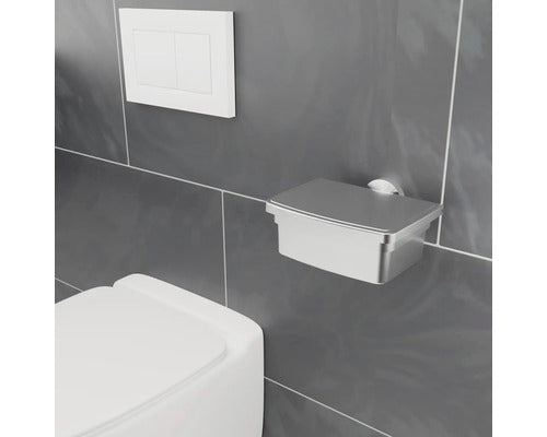 wet paper box SAKU brushed stainless steel