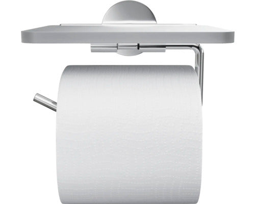 toilet paper holder with shelf chrome gloss
