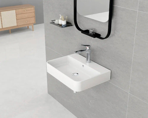 washbasin SAVAII 55.5 x 40 cm white glossy