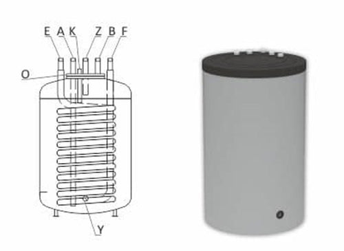 150 litre sanitary hot water tank