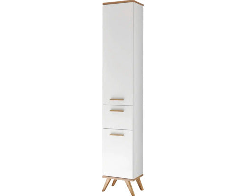 Tall cabinet pelipal Noventa white height 205.0cm width 35.5cm