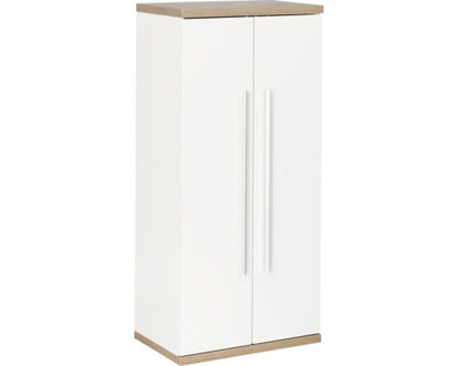Stanford midi cabinet, high-gloss white, 106 x 50.5 x 32 cm