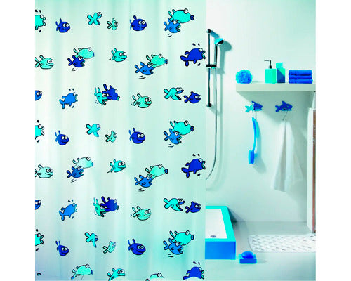 Douchegordijn Hugo blauw 180 x 200 cm