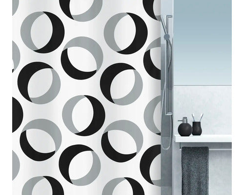 Douchegordijn Ringen textiel 180 x 200 cm