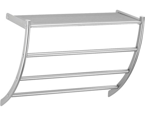 wandplank met handdoekhouder 42x56 cm