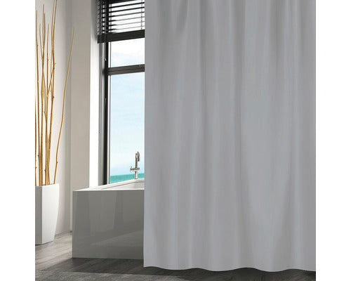 Douchegordijn Textil 120 x 200 cm lichtgrijs