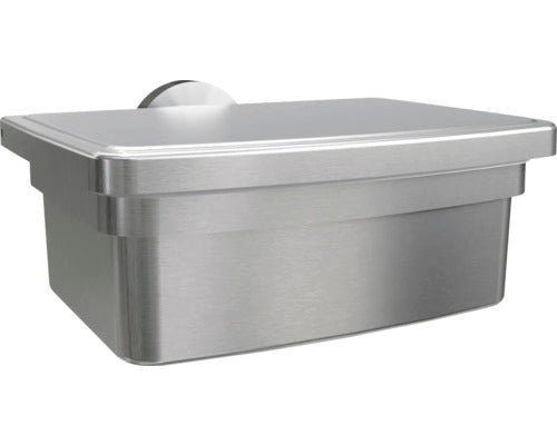 natte papierdoos SAKU geborsteld roestvrij staal