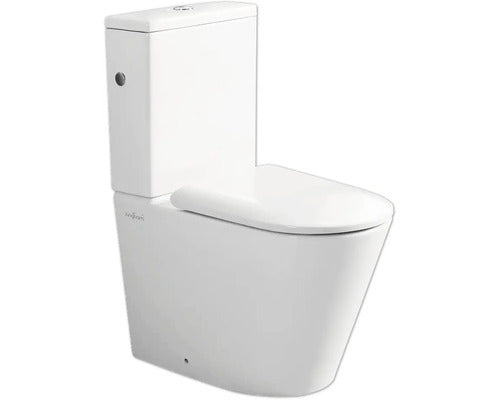 randloze toiletcombinatie 64 wit met toiletzitting (soft close, quick release, eenvoudig afneembaar)