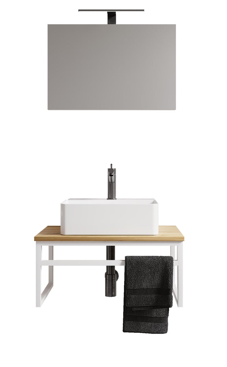 3-piece vanity unit bathroom furniture washbasin
